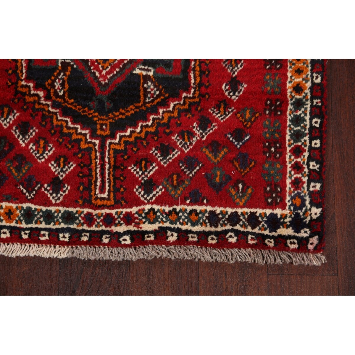 Red Tribal Shiraz Persian Kitchen Area Rug Wool Hand-knotted - 2'8" x 4'2"