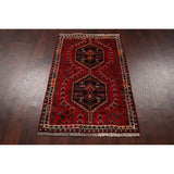 Red Tribal Shiraz Persian Kitchen Area Rug Wool Hand-knotted - 2'8" x 4'2"