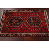 Red Tribal Shiraz Persian Kitchen Area Rug Wool Hand-knotted - 2'8" x 4'2"