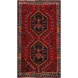Red Tribal Shiraz Persian Kitchen Area Rug Wool Hand-knotted - 2'8" x 4'2"