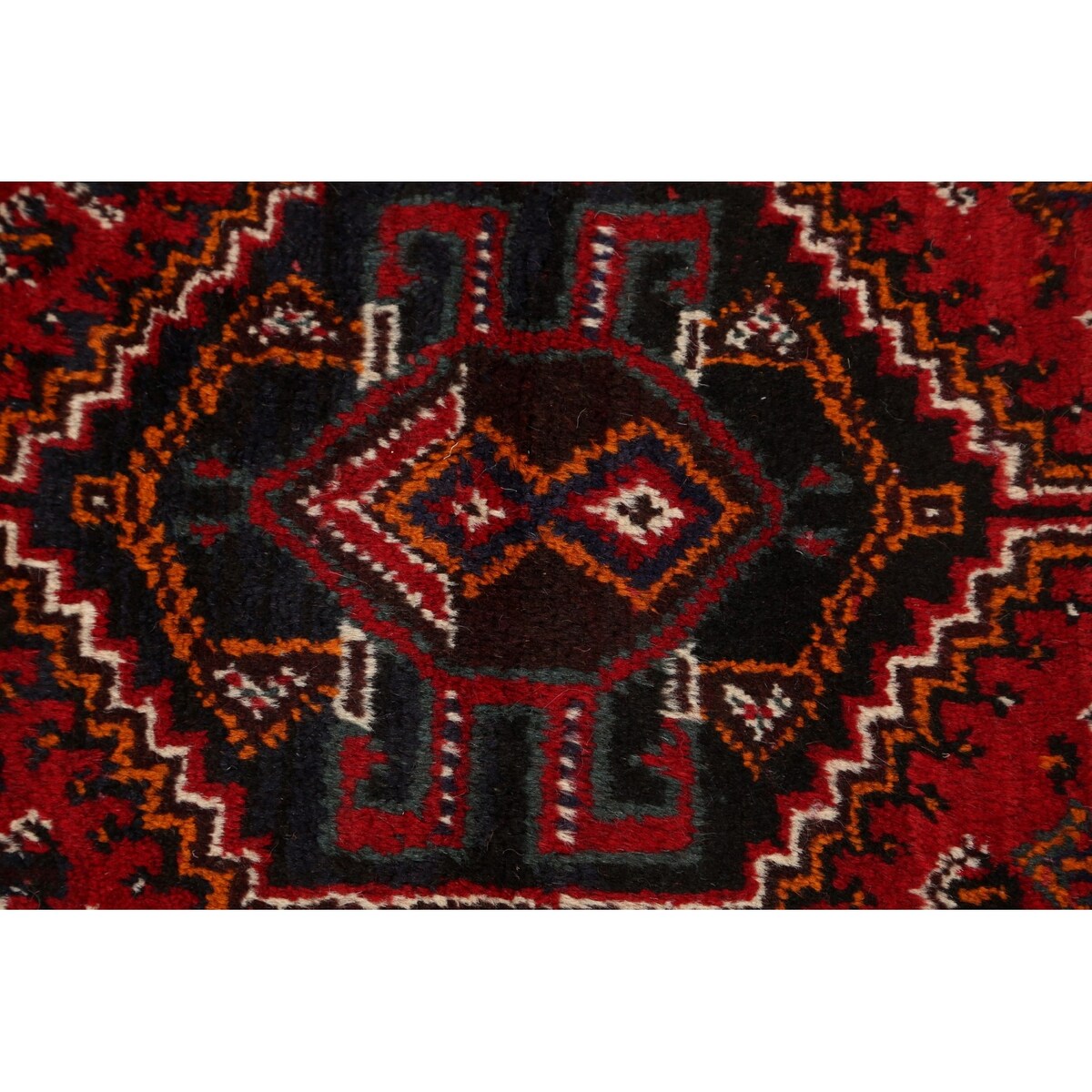 Red Tribal Shiraz Persian Kitchen Area Rug Wool Hand-knotted - 2'8" x 4'2"