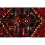 Red Tribal Shiraz Persian Kitchen Area Rug Wool Hand-knotted - 2'8" x 4'2"
