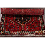 Red Tribal Shiraz Persian Kitchen Area Rug Wool Hand-knotted - 2'8" x 4'2"