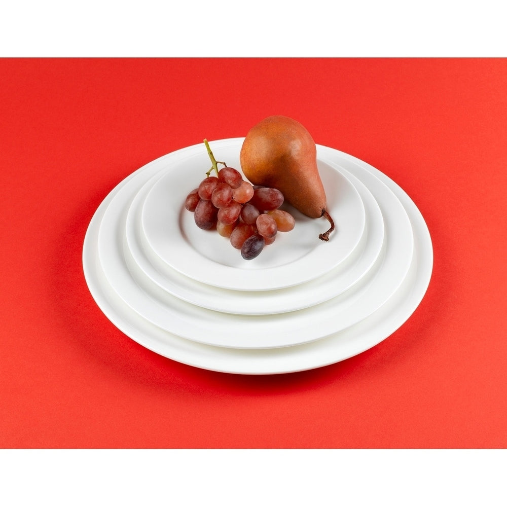 Red Vanilla Rimmed Dinner Plates (Set of 4)