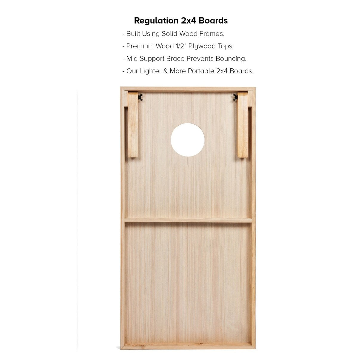 Red and Turquoise Striped Regulation 2x4 Cornhole Board Set