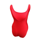 Reebok Women's Scoop-Neck Athletic One-Piece Swimsuit (L, Red)