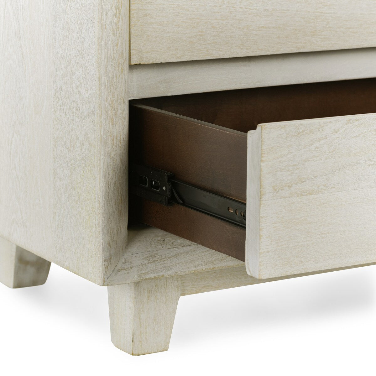 Classic Home Reece Mango Wood Nightstand in Sand