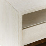 Classic Home Reece Mango Wood Nightstand in Sand
