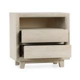 Classic Home Reece Mango Wood Nightstand in Sand