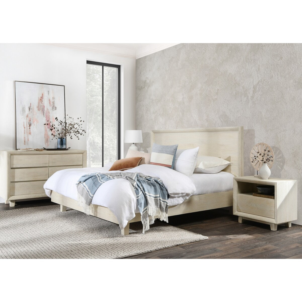 Classic Home Reece Mango Wood Nightstand in Sand