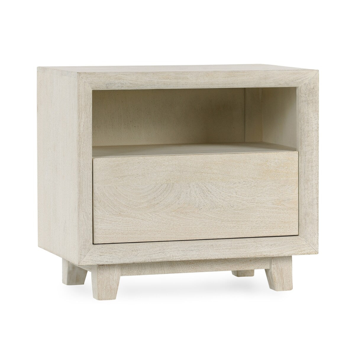 Classic Home Reece Mango Wood Nightstand in Sand