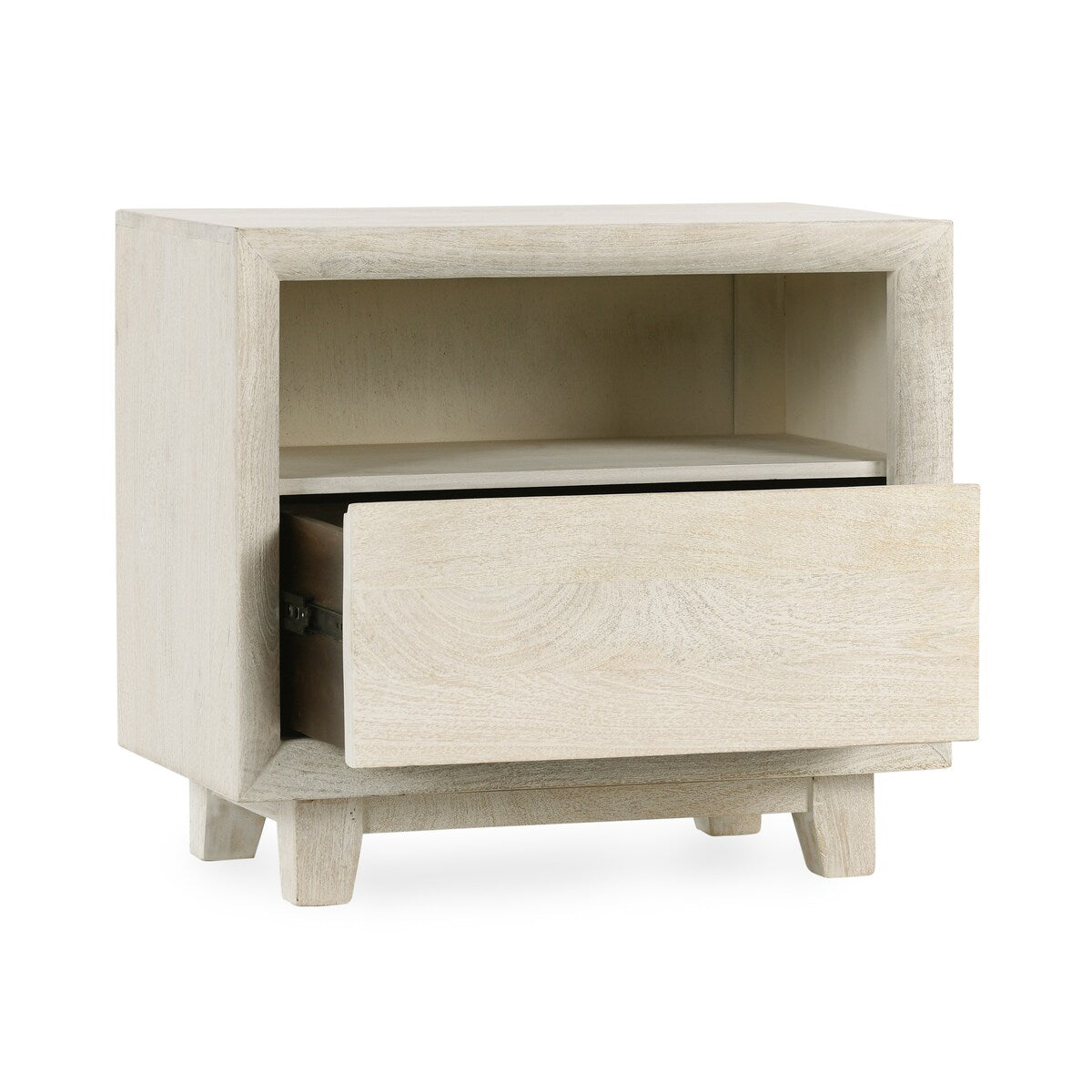 Classic Home Reece Mango Wood Nightstand in Sand