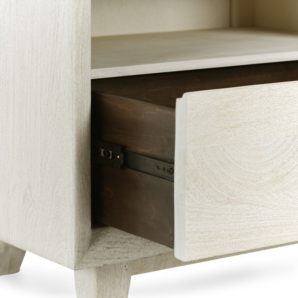 Classic Home Reece Mango Wood Nightstand in Sand