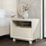 Classic Home Reece Mango Wood Nightstand in Sand