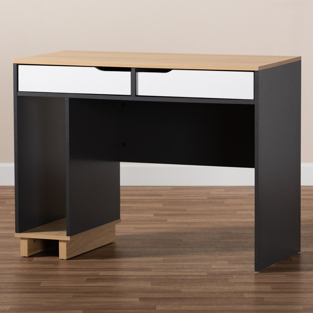 Reed Mid-Century Modern 2-Drawer Computer Desk