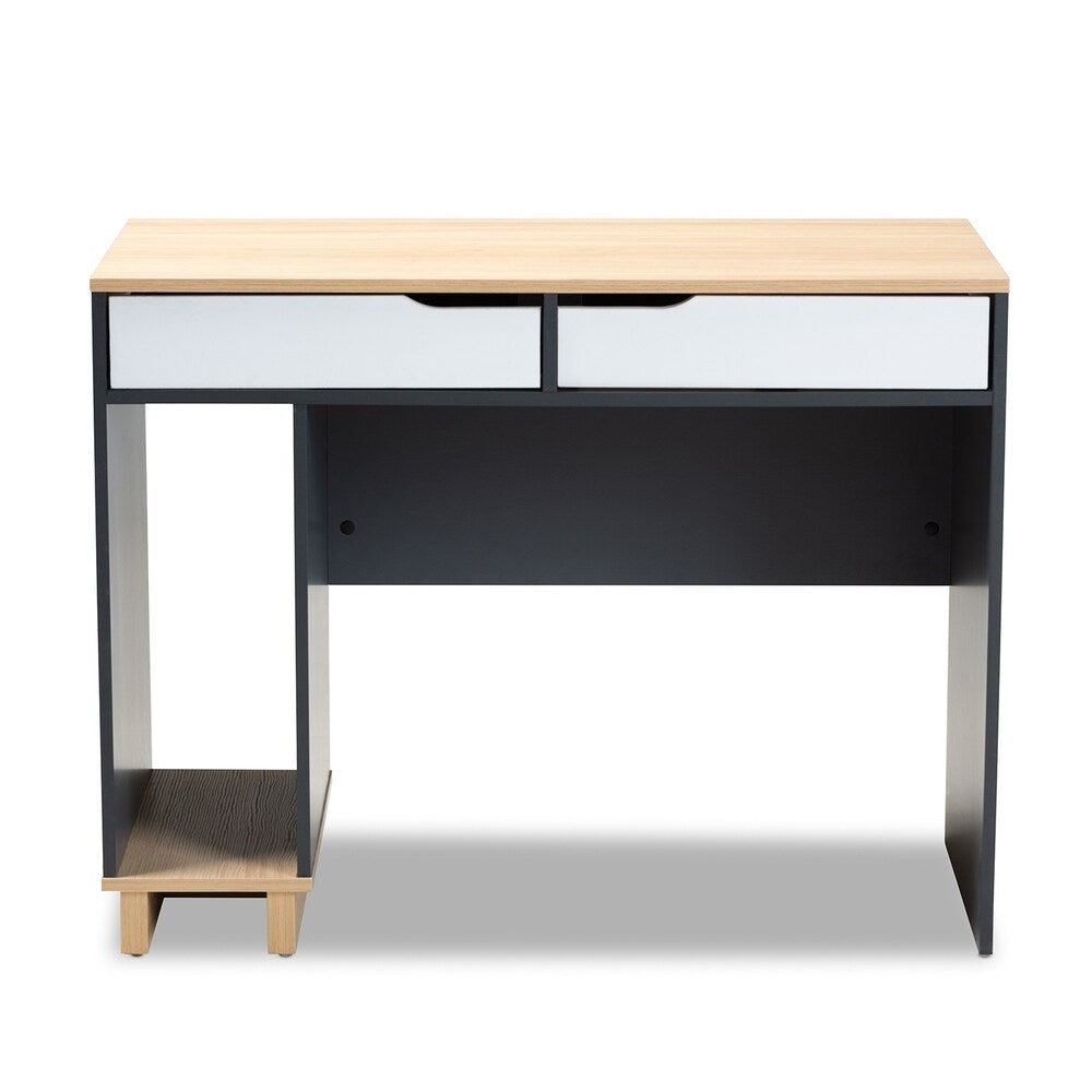 Reed Mid-Century Modern 2-Drawer Computer Desk