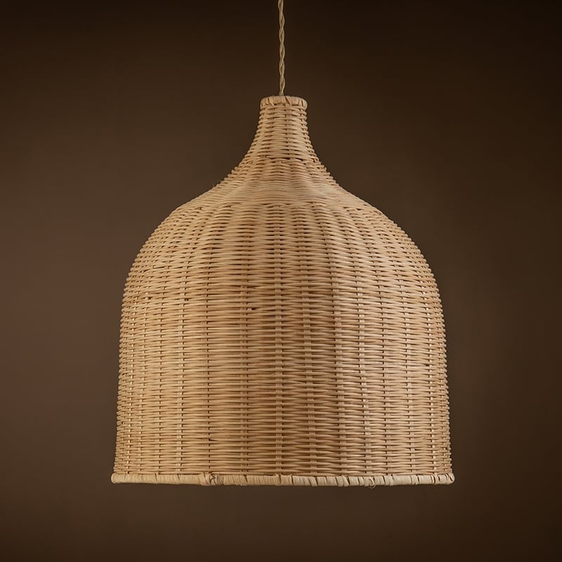 Reely Wicker Rattan Single Light Pendant - 17.7" x 15.7"