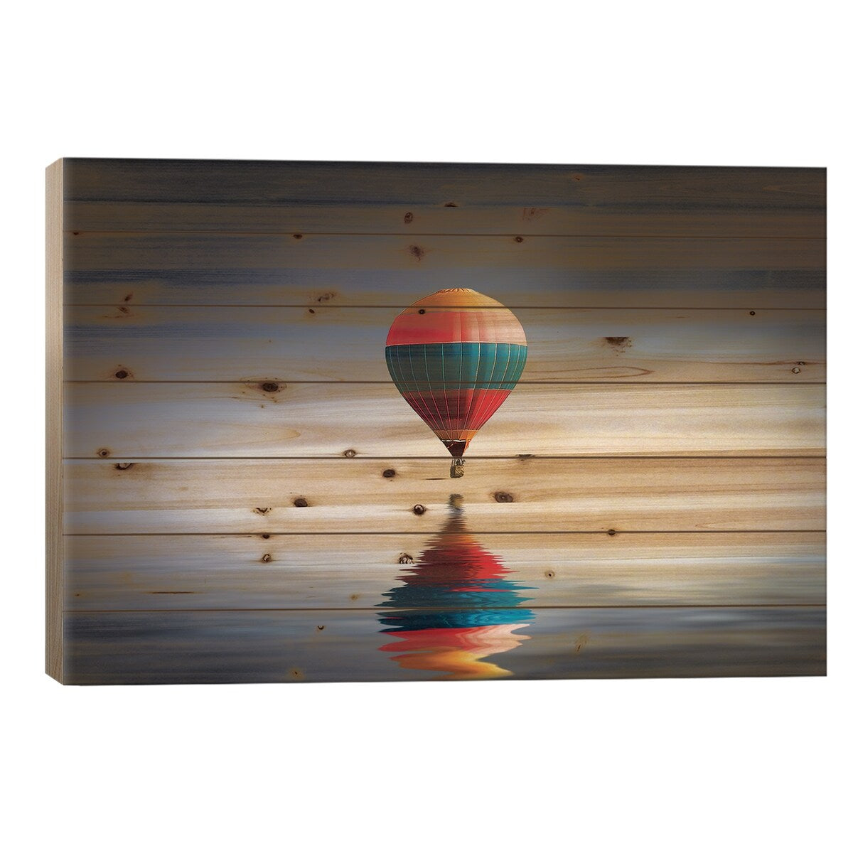 Reflection Balloon Print On Wood by Bess Hamiti - Multi-Color