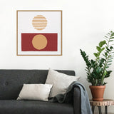 Reflection II Red Yellow by Moira Hershey Framed Canvas Wall Art Print