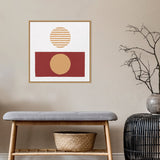 Reflection II Red Yellow by Moira Hershey Framed Canvas Wall Art Print