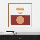 Reflection II Red Yellow by Moira Hershey Framed Canvas Wall Art Print