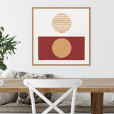 Reflection II Red Yellow by Moira Hershey Framed Canvas Wall Art Print