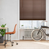 Regal Estate 64-inch Dark Oak Cordless Faux Wood Blind