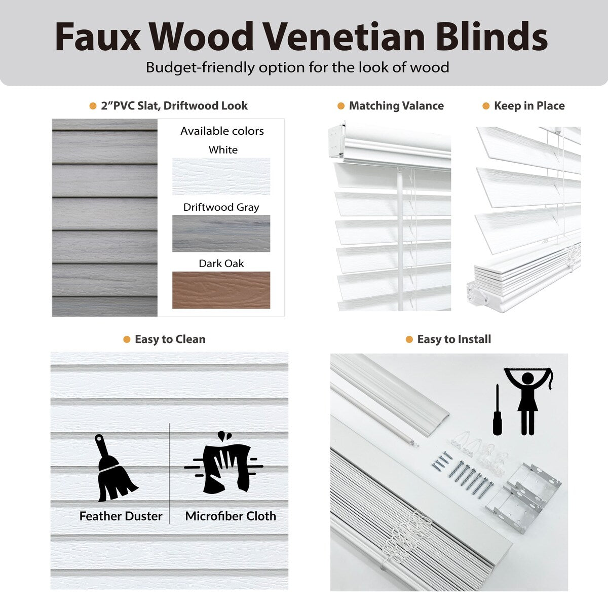 Regal Estate 72-inch Dark Oak Cordless Faux Wood Blind