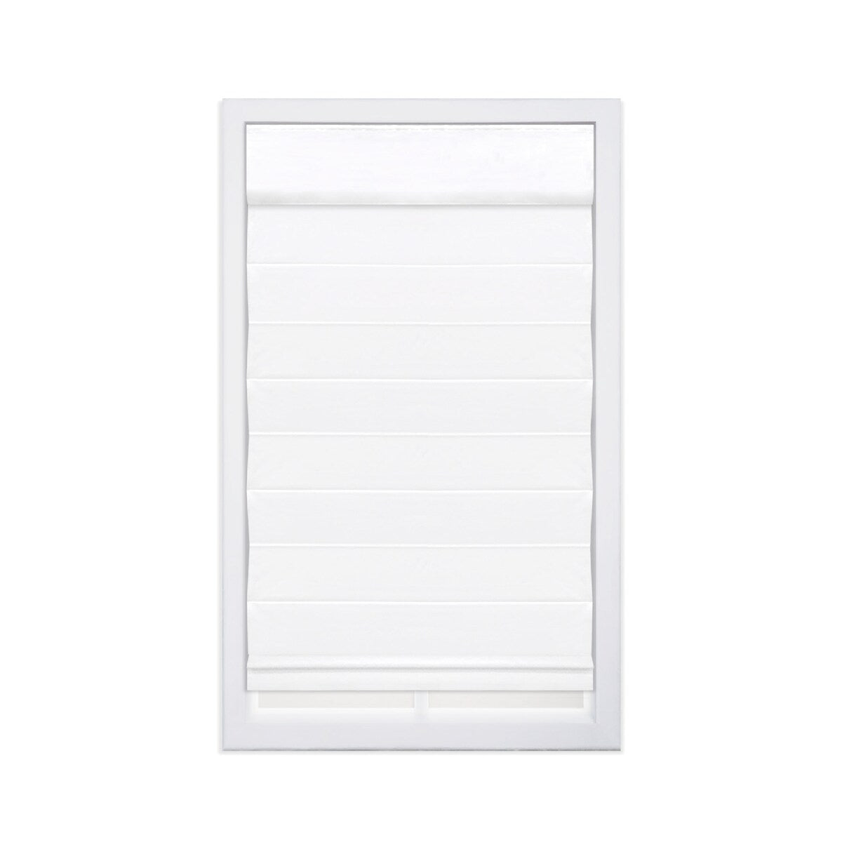 Regal Estate 72-inch White Insulating Cordless Roman Shade