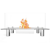 Regal Flame Delano Ventless Free Standing Ethanol Fireplace in Stainless Steel Finish