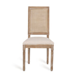 Regan Wood and Cane Upholstered Expandable 7 Piece Dining Set by Christopher Knight Home