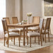Regan Wood and Cane Upholstered Expandable 7 Piece Dining Set by Christopher Knight Home