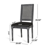 Regan Wood and Cane Upholstered Expandable 7 Piece Dining Set by Christopher Knight Home
