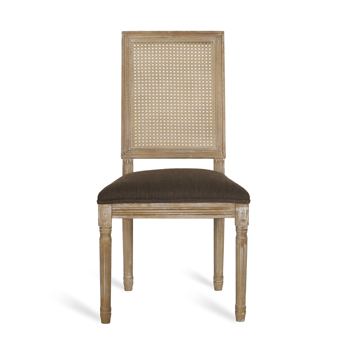 Regan Wood and Cane Upholstered Expandable 7 Piece Dining Set by Christopher Knight Home