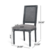 Regan Wood and Cane Upholstered Expandable 7 Piece Dining Set by Christopher Knight Home