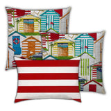Regetta Days Indoor/Outdoor, Zippered Pillow Cover, Set of 2 Large & 1 Lumbar, Orange, Kiwi, Lime