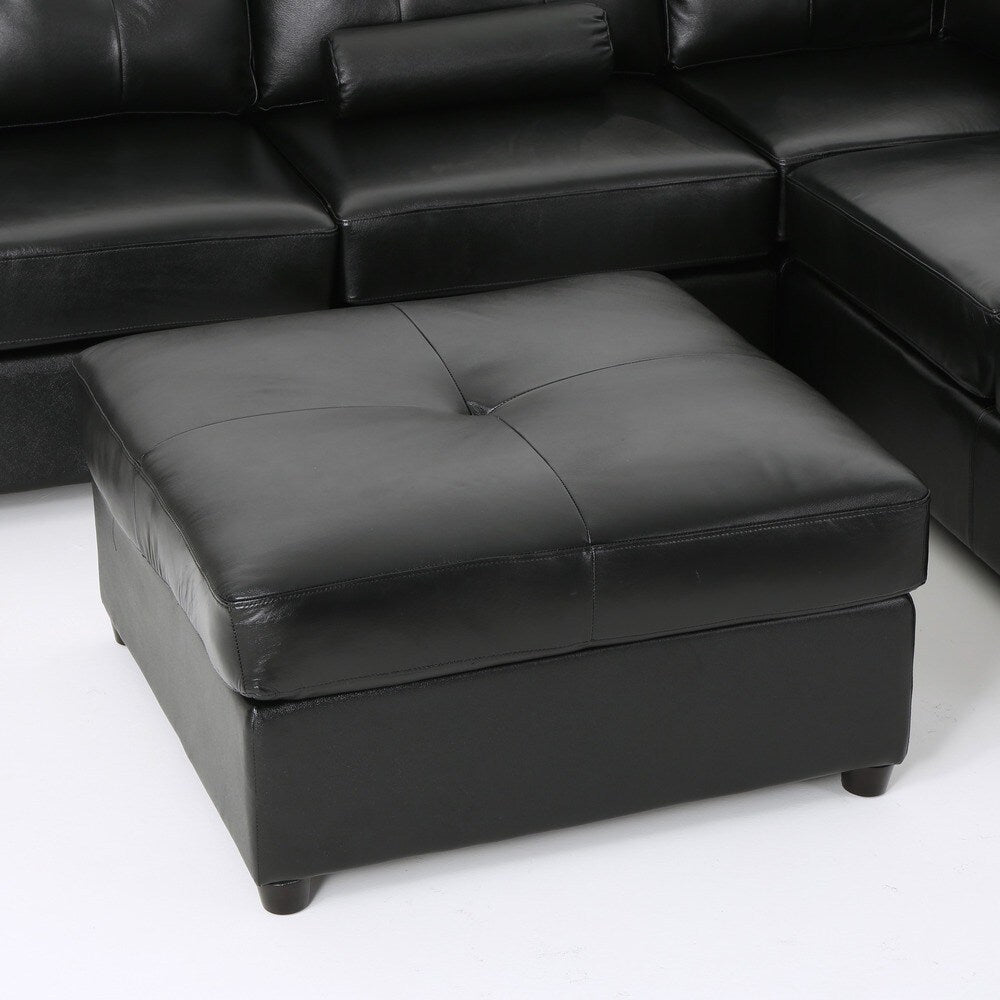 Regen 6-piece Tufted Leather Sectional Sofa Set by Christopher Knight Home