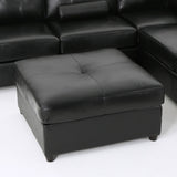Regen 6-piece Tufted Leather Sectional Sofa Set by Christopher Knight Home