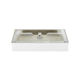 Reims 30 Ceramic Console Sink White Basin Brushed Gold Legs - 29.5" x 16.55" 35.45"