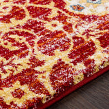 Reina Red Large Medallion Area Rug (6'7" x 9'6") - 6'7" x 9'6" - 6'7" x 9'6"