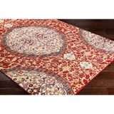 Reina Red Large Medallion Area Rug (6'7" x 9'6") - 6'7" x 9'6" - 6'7" x 9'6"