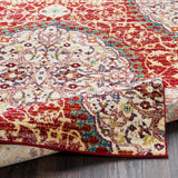 Reina Red Large Medallion Area Rug (6'7" x 9'6") - 6'7" x 9'6" - 6'7" x 9'6"