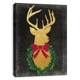 "Reindeer Head" Printed Canvas - 16W x 20H x 1.25D - Multi-color