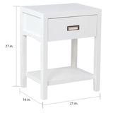 Copper Grove Sackingen White Nightstand