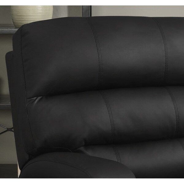Relax A Lounger Ranier Black Faux Leather Recliner