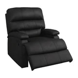 Relax A Lounger Ranier Black Faux Leather Recliner