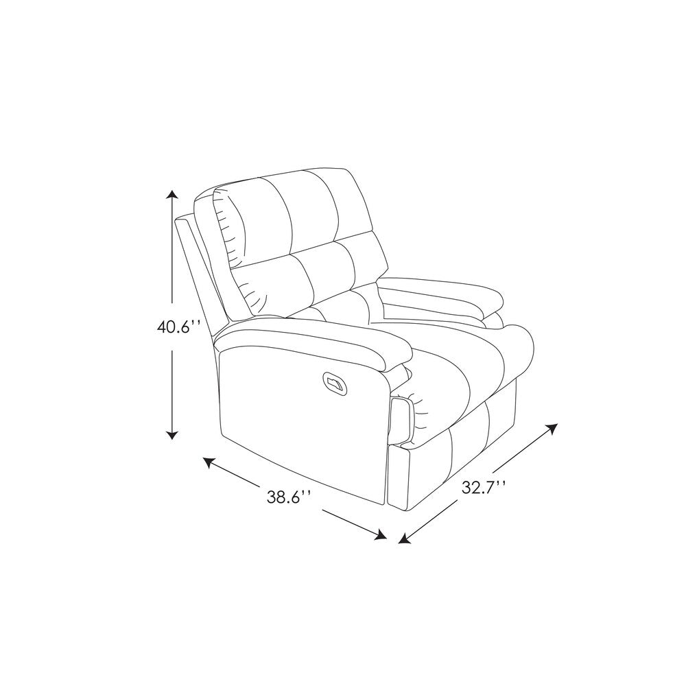Relax A Lounger Ranier Black Faux Leather Recliner