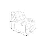 Relax A Lounger Ranier Black Faux Leather Recliner