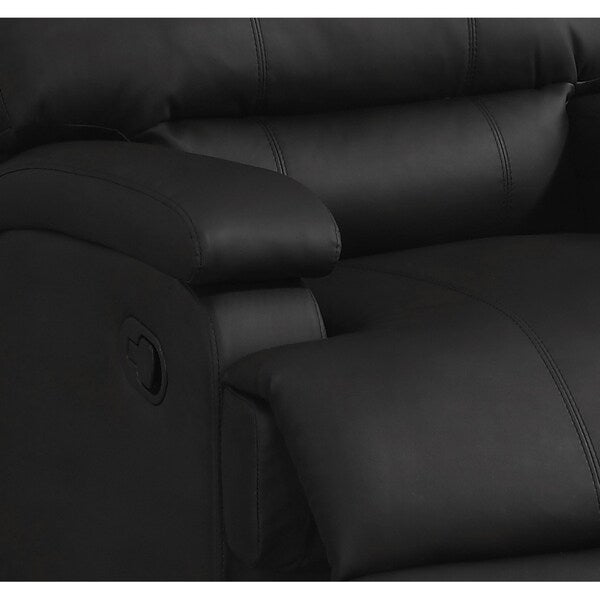 Relax A Lounger Ranier Black Faux Leather Recliner