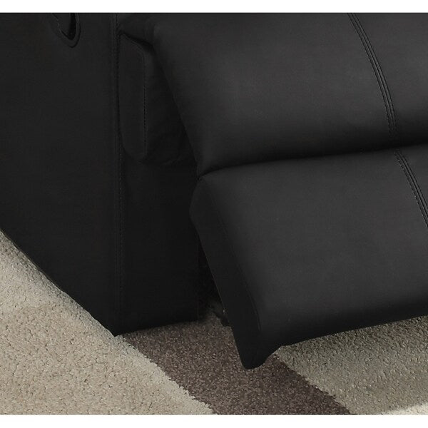 Relax A Lounger Ranier Black Faux Leather Recliner